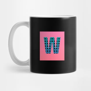 Letter W from roses Mug